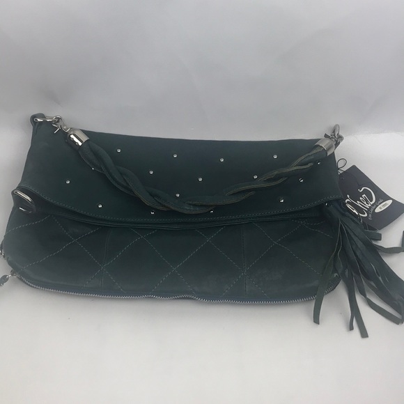 Chez by Cheryl Green Rectangular Bag Flap Zipper - Picture 2 of 15